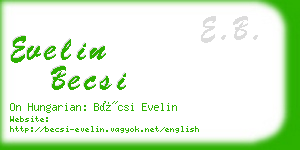 evelin becsi business card